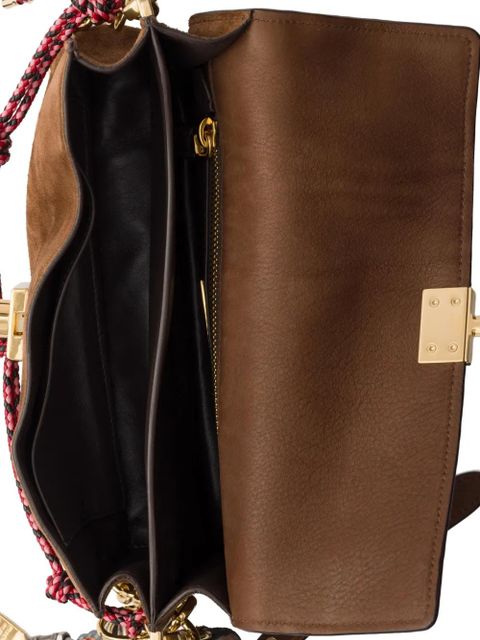 Prada Soft Sound small suede shoulder bag - Brown