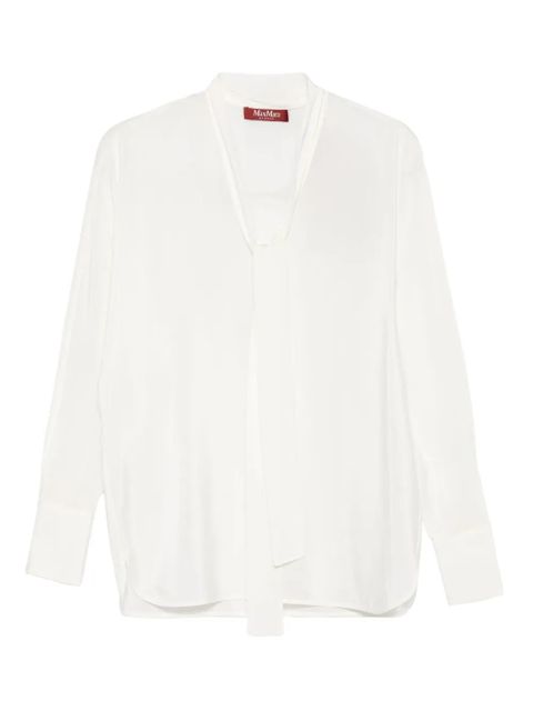 Max Mara tie-neck silk blouse - White - zdjęcie produktu nr 1