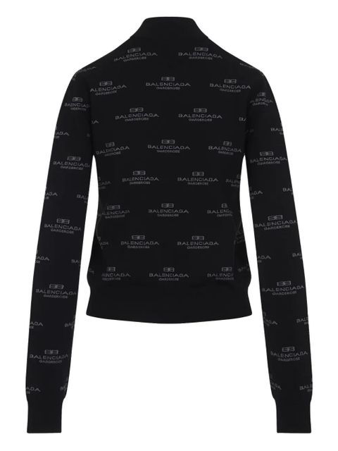 Balenciaga logo-jacquard cardigan - Black - zdjęcie produktu nr 2