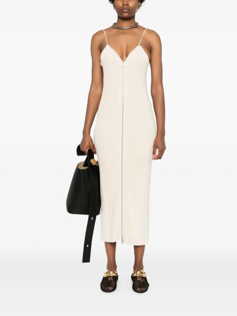 Jil Sander ribbed-knit cotton maxi dress - Neutrals - zdjęcie produktu nr 2