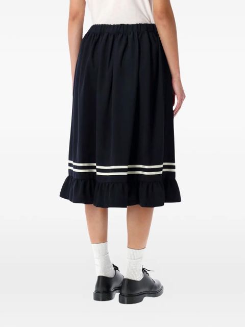 Comme Des Garçons ruffled wool midi skirt - Blue - zdjęcie produktu nr 2