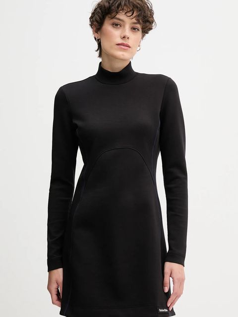 Calvin Klein Jeans sukienka kolor czarny mini rozkloszowana LV044D222G - zdjęcie produktu nr 1