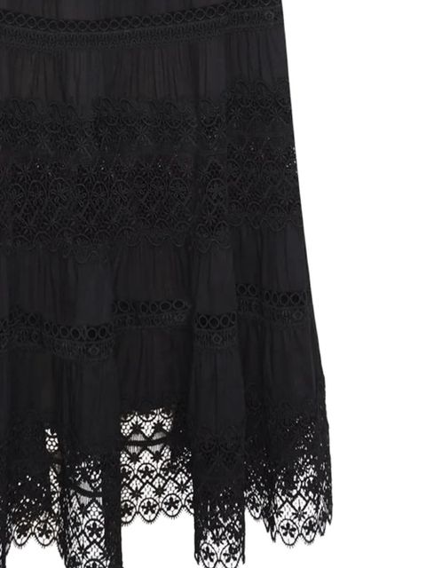Charo Ruiz Ibiza Serza crochet-design tiered skirt - Black - zdjęcie produktu nr 2