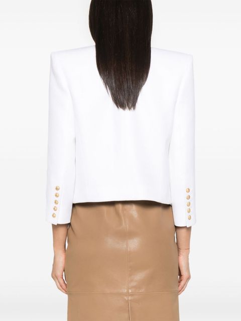 Balmain textured blazer - White