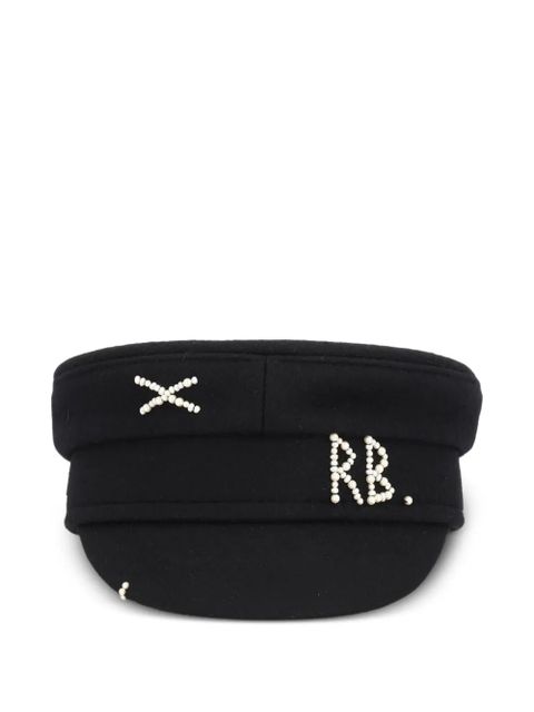 Ruslan Baginskiy beaded beret hat - Black - zdjęcie produktu nr 1