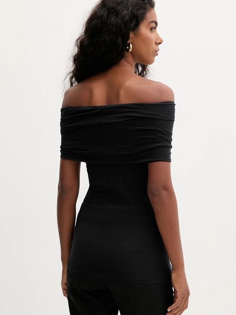 MAX&Co. top damskie kolor czarny dekolt hiszpański 2526946071200