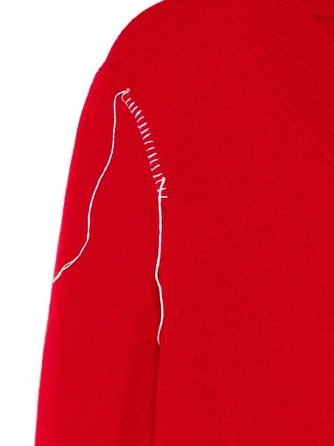 SHUSHU/TONG pin-tucked sweater - Red