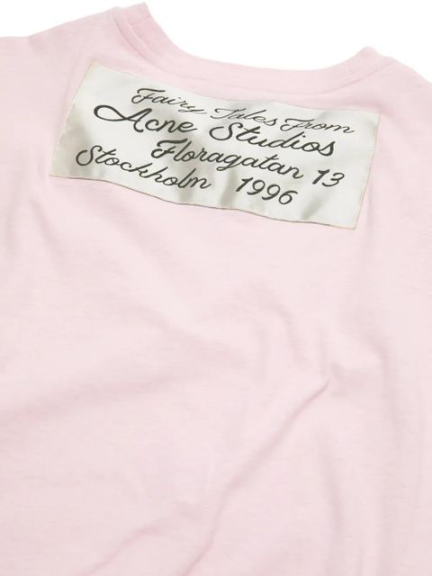 Acne Studios logo-patch oversized T-shirt - Pink