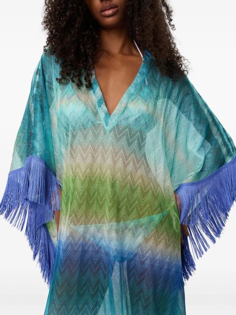 Missoni fringed kaftan - Blue - zdjęcie produktu nr 2