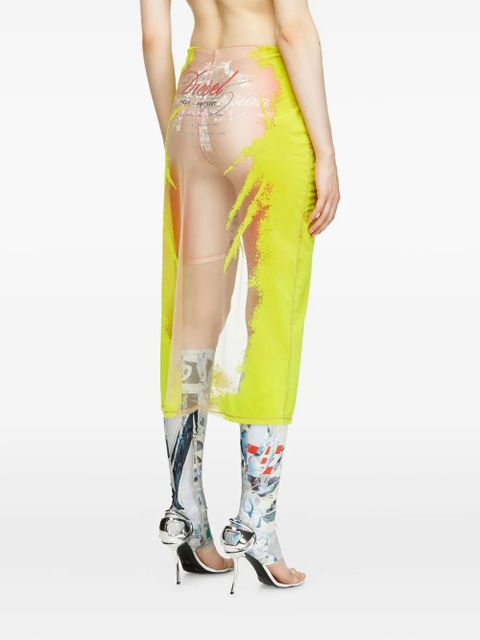 Diesel Remaster Capsule O-Lyac midi skirt - Yellow