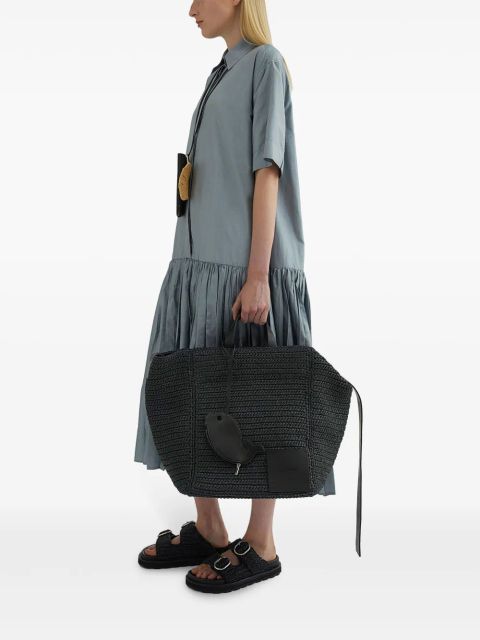 Jil Sander whale-motif purse - Black