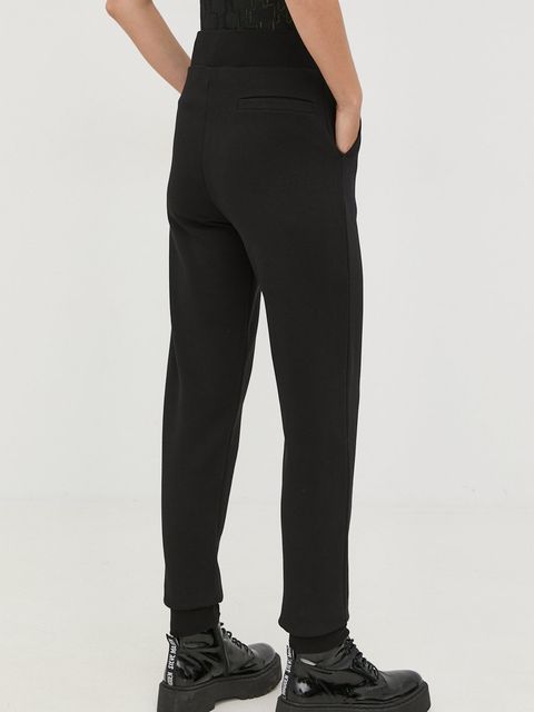 Karl Lagerfeld spodnie dresowe bawełniane 225W1050 damskie kolor czarny - zdjęcie produktu nr 2