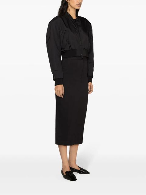 WARDROBE.NYC zip-up cropped bomber jacket - Black - zdjęcie produktu nr 2