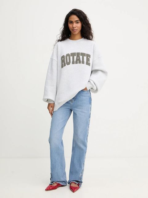 Rotate bluza bawełniana damska kolor szary z aplikacją 1158341473 - zdjęcie produktu nr 2