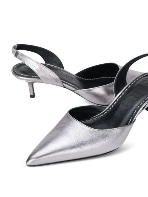 STAUD Sebastian slingback pumps - Silver