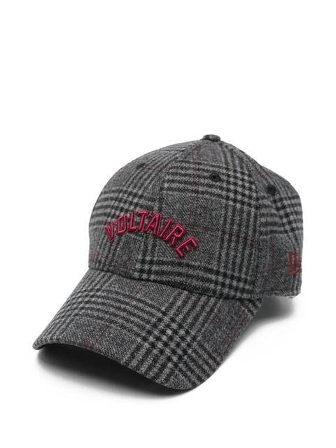 Zadig&Voltaire logo-embroidered checked cap - Grey - zdjęcie produktu nr 1