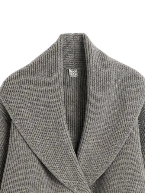 TOTEME shawl collar button cardigan - Grey - zdjęcie produktu nr 2
