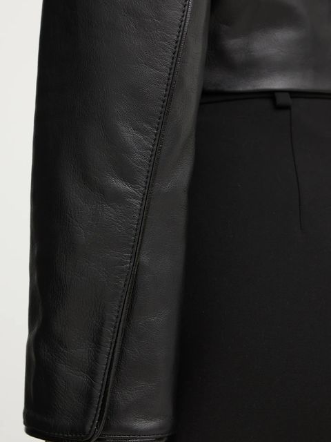 Elisabetta Franchi kurtka skórzana kolor czarny przejściowa GD52Z56E2