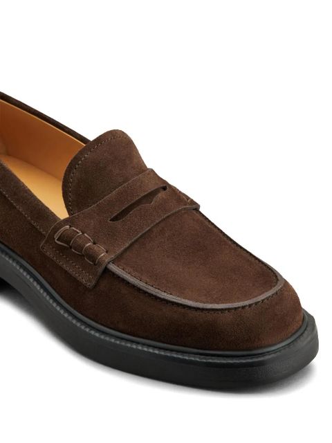 Tod's penny-slot suede loafers - Brown