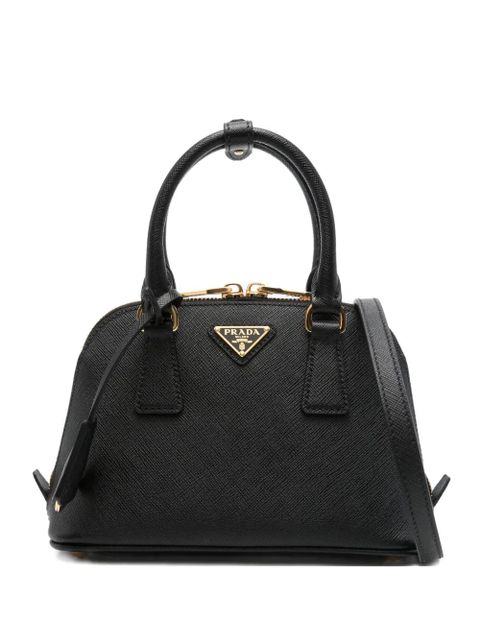 Prada saffiano-leather zip tote bag - Black