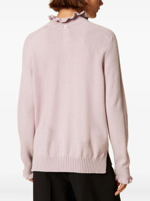 TWINSET ruffled high-neck sweater - Pink
