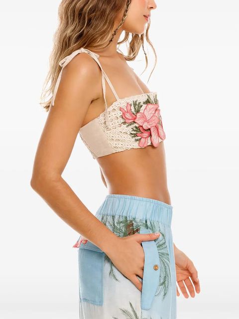 Agua By Agua Bendita Ventura Dulce crop top - White