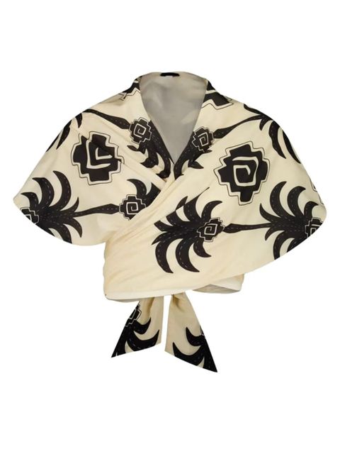 Johanna Ortiz Imagery palm tree-print top - Neutrals - zdjęcie produktu nr 1