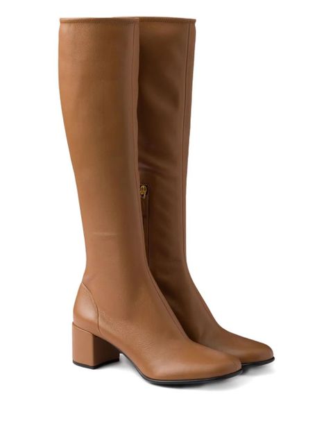 Prada 60mm stretch-nappa leather boots - Brown - zdjęcie produktu nr 2