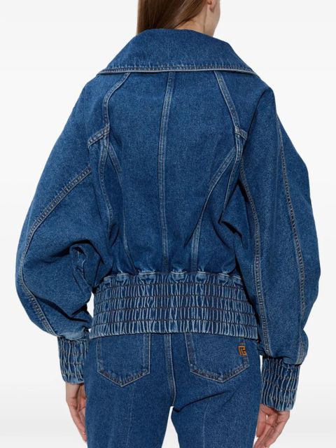 Balmain zip-up denim jacket - Blue