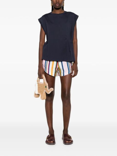 TWINSET pleated asymmetric T-shirt - Blue - zdjęcie produktu nr 2