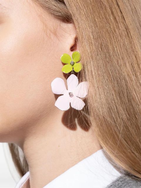 Marni floral drop earrings - Pink