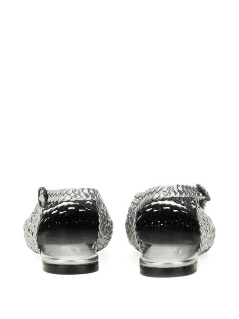 Hereu woven strap ballet flats - Silver