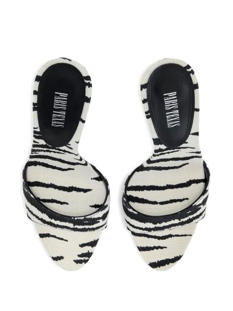Paris Texas Lidia zebra-print sandals - White