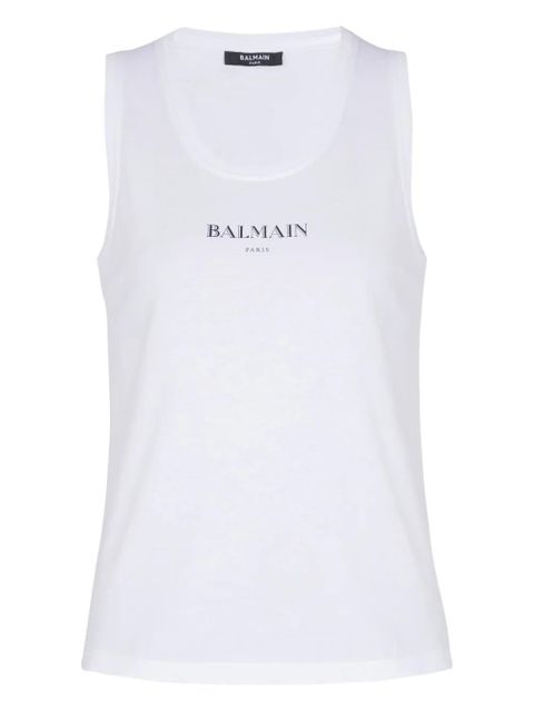 Balmain logo-print tank top - White - zdjęcie produktu nr 1