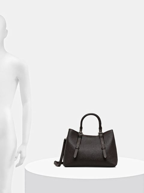 Answear.LAB torebka skórzana kolor brązowy