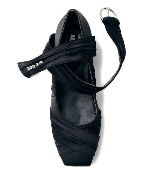 ALOHAS Valant ruched ballet flats - Black