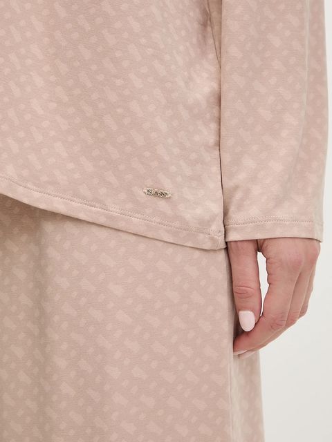 BOSS longsleeve piżamowy damska kolor beżowy 50550693