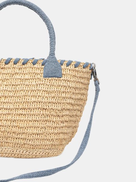 IRO torebka z rafii kolor niebieski WM44NARCYT