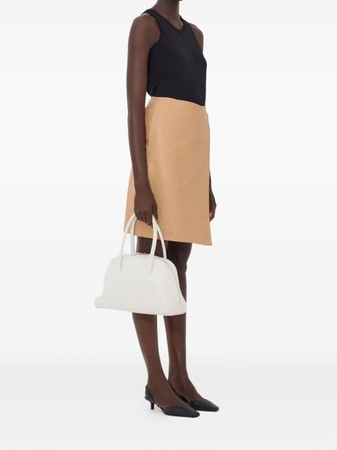 LouLou de Saison Gora ostrich-effect wrap midi skirt - Neutrals - zdjęcie produktu nr 2