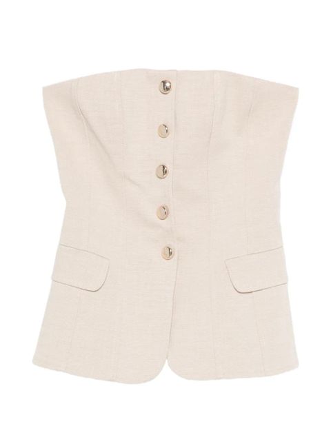 Maje button flap-pocket top - Neutrals - zdjęcie produktu nr 2