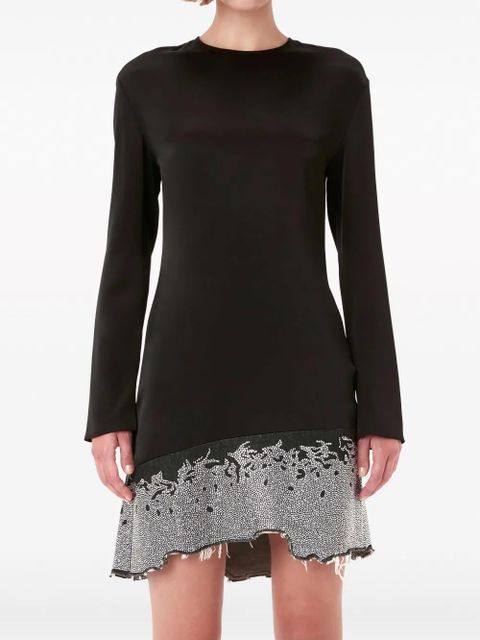 JW Anderson glitter-detail crew-neck minidress - Black