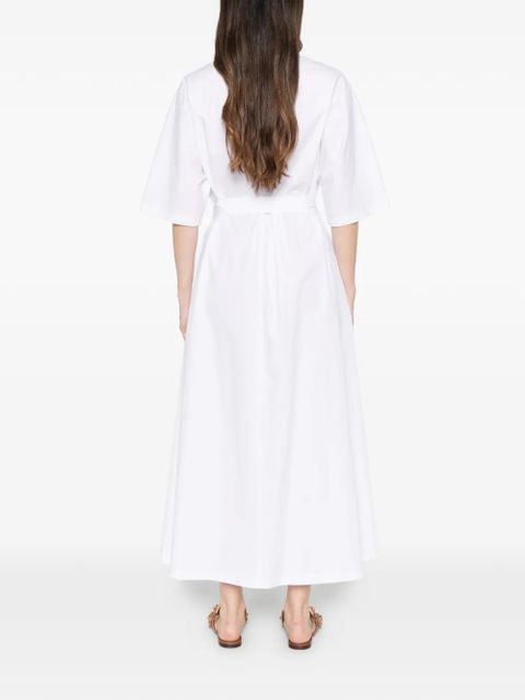 Max Mara polo-collar maxi dress - White