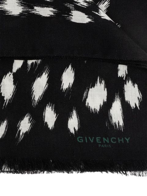 Givenchy abstract-pattern scarf - Black