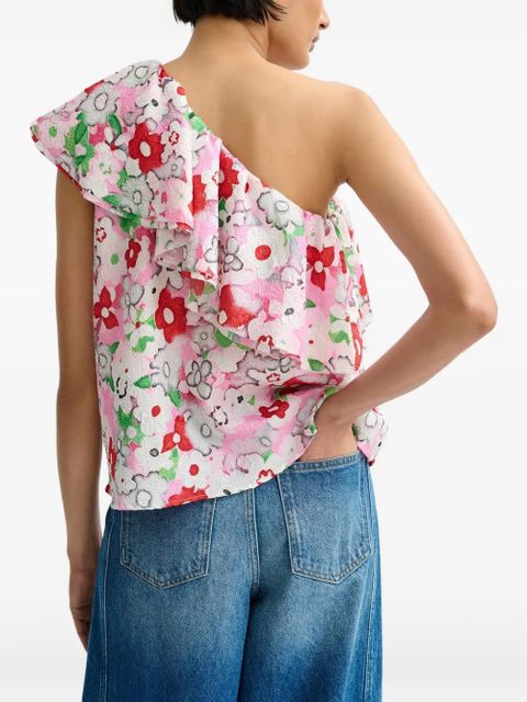 Essentiel Antwerp Jiland ruffle-detail one-shoulder top - Pink