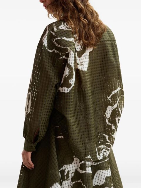 Essentiel Antwerp Jorange floral-print shirt - Green