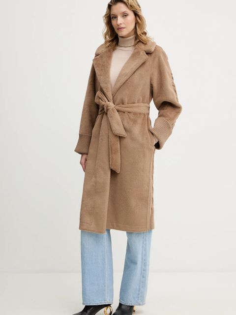 Guess płaszcz LUCREZIA kolor beżowy W5BL63 W4200 - zdjęcie produktu nr 2