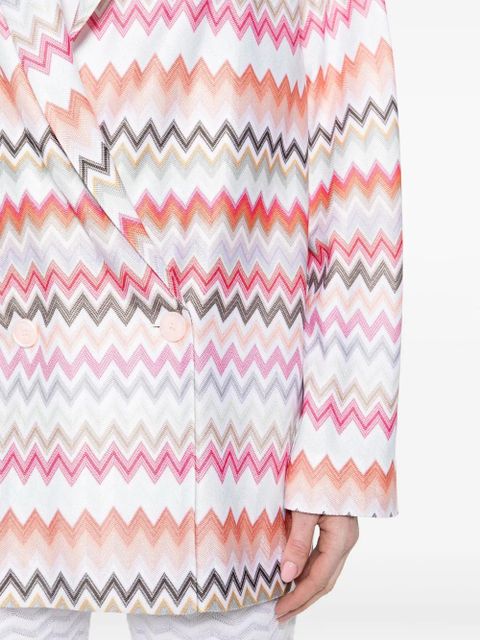 Missoni zigzag-woven blazer - White