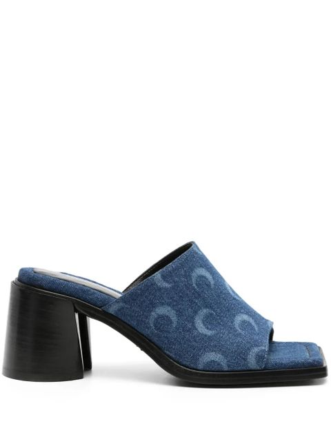 Marine Serre 75mm denim sandals - Blue - zdjęcie produktu nr 1