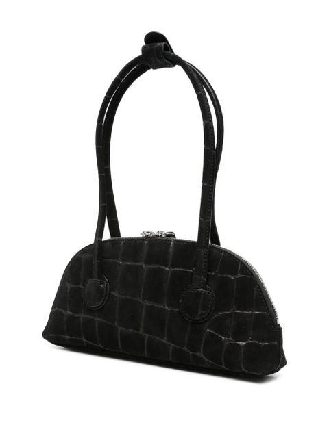 Marge Sherwood Bessette croc-effect calf-suede tote bag - Black