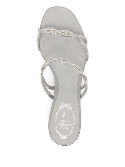 René Caovilla 55mm crystal-embellishment sandals - Grey